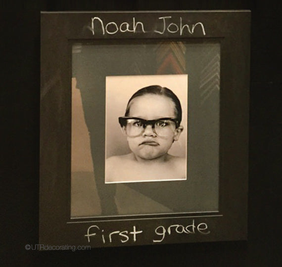 Personalize picture frames with chalk